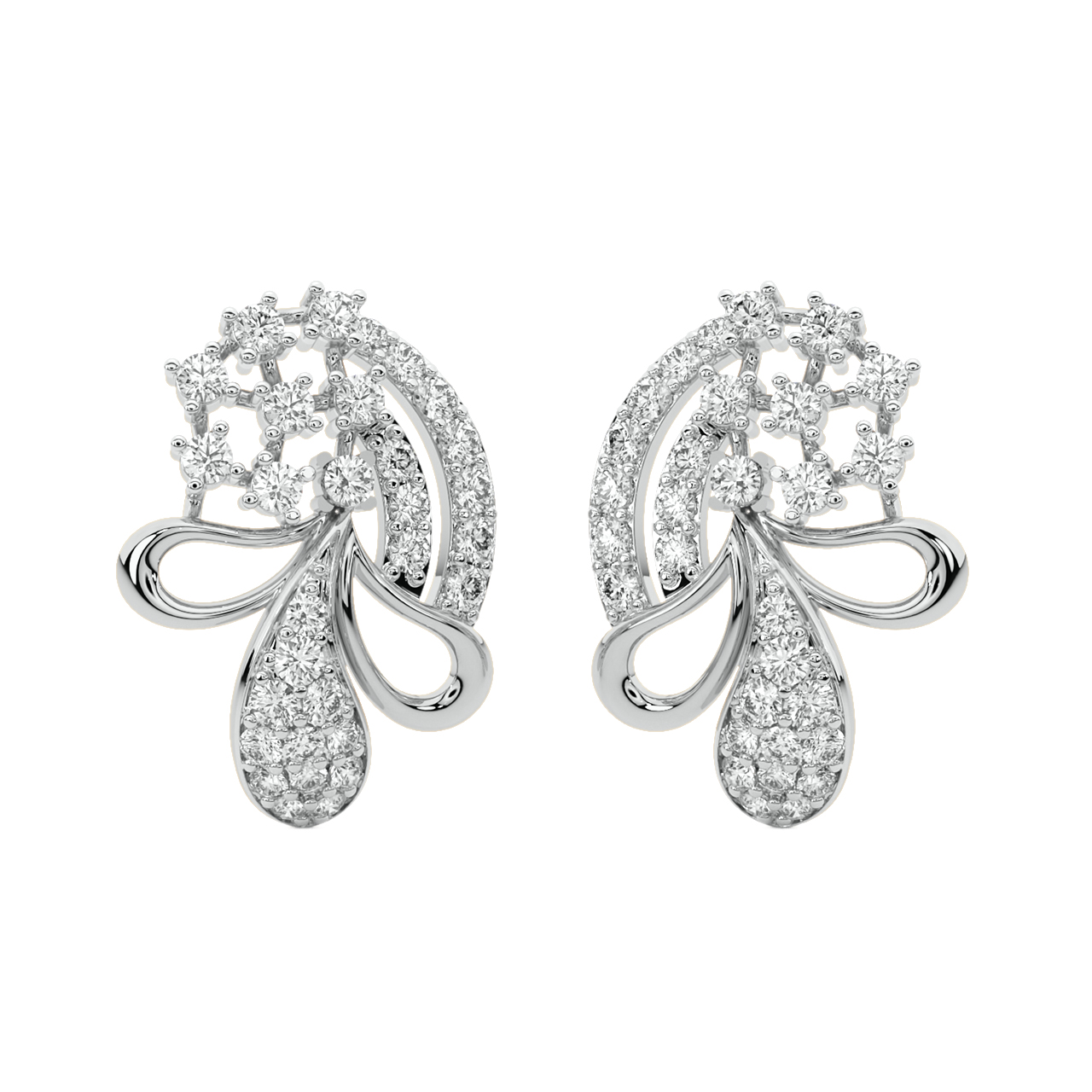 Lauro Round Diamond Stud Earrings